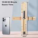 20 Minute Sauna Sand Timer, Heat Resistant Wooden Sauna Hourglass with Black Sand, Reloj De Arena,Black Sand Clock Hour Glass Timer