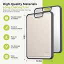 Titanium Cutting Board for Kitchen, Double Sided Chopping Board, 99.9% Pure Titanium & PP, Non-Porous, Odor Resistant, Safe for Raw & Cooked Food, Easy to Clean, Large 15x10.3