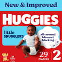 Huggies Size 2 Diapers, Little Snugglers Baby Diapers, Size 2 (1218 lbs), 29 Count