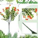 WILLBOND 12 Bundles Artificial Flowers Outdoor, UV Resistant Faux Artificial Plants Shrubs Plastic Flower Bulk for Hanging Planter Porch Window Home Spring Summer Decor(Orange)