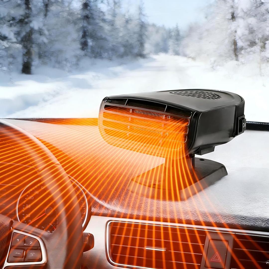 Car Heater Portable Car Heater : 150W 12V That Plugs 2 in 1 Fast Heating Defrost Defogger into Cigarette Lighter for SUV Jeeps(Black)