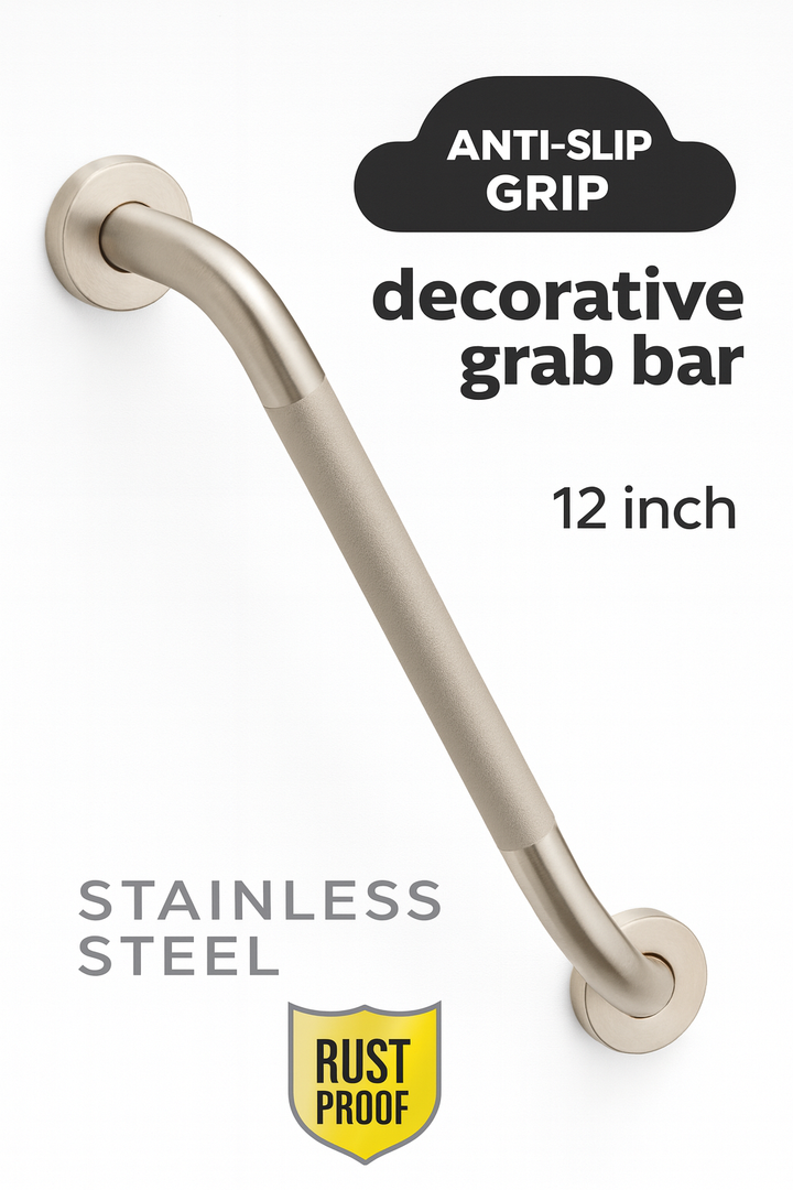 Zenna Home Decorative Grab Bar Stainless Steel