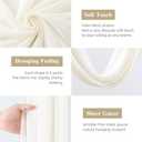 Wedding Arch Draping Fabric 28" x19FT, Sheer Chiffon Fabric Backdrop, 2 Panels Ivory Drapes for Wedding Ceremony Decor, Decorative Arch Drapery for Birthday Party Ceiling Curtain Backdrop