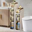 Slim Bathroom Storage Cabinet,Waterproof Narrow Bathroom Drawers,Suitable for Small Spaces,Ideal for Bathrooms (4-Tiers)