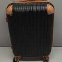 Coolife Carry On Luggage, Suitcase with Durable and Lightweight, carry on suitcase with ABS Hardshell, Dual Spinner Wheels, TSA Lock, and YKK Zipper (apricot black, S(20in)_carry on)