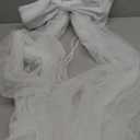 Zeyune 1 Pcs White Large Bow Party Decorations 13.4 x 28.7 Inch Giant Ribbon Bow Hanging Wall Decor Wrapping DIY Craft for Birthday Valentines Day Wedding Baby Shower Room Wall Backdrop Party