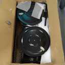 Hiboom 36 Inch Compost Spreader, Peat Moss Spreader, Manure Roller with Adjustable T Shaped Handle, Lightweight Metal Mesh for Lawn Garden Spreading Manure Topsoil (Black) (15.7 x 36 Inch)