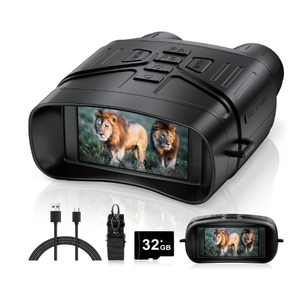 Night Vision Goggles, 4K Night Vision Binoculars for Adults with 5000mAh Battery, 3" HD Screen & 32GB Card for Hunting, Wildlife Observation, Security