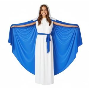 Morph Virgin Mary Costume for Kids, Mary Costume for Girls, Nativity Costumes for Kids, Christmas Costumes for Girls, Large