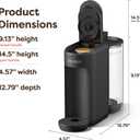 Keurig K-Mini Mate Plus Single-Serve K-Cup Pod Coffee Maker, Compact, 3 Cup Sizes, Brew Over Ice and Strong Button Features, 50 oz Removable Reservoir, Matte Black