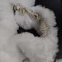 Decorative warm white scarf 