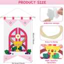 HunnmingRe First Communion Banner Kit for Girls and Boys, 12 x 18 Inches 1st Holy Communion Banner Kits Felt Catholic Gifts for Sunday School DIY Arts and Crafts(Stylish)