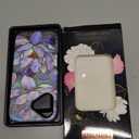 for iPhone 17 Case - Wireless Charging Compatible - Dual-Layer Hard Shell + Silicone Cover - Shockproof Protective Phone Case with Stylish Designs for Women - Abstract Lotus