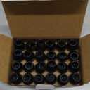 24 Pcs Extra Small Chair Leg Floor Protectors, Silicone Chair Leg Protectors for Hardwood Floors, Round Felt Pads Caps Chair Leg Covers to Protect Floors from Scratches & Noise(Black, Fit 0.35"-0.55")