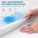 GOPOONY Waterproof Mattress Protector Queen Size - Breathable, Noiseless, Ultra-Soft Bed Cover, Mattress Pad Cover with Deep Stretchable Pockets 8"-21" (White)
