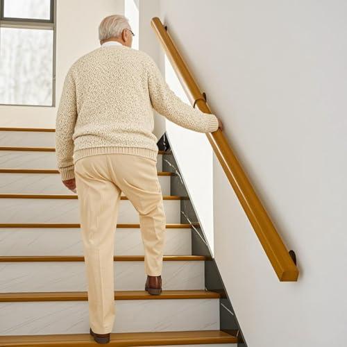 6FT Wooden Stair Railing Indoor, Wall Railings for Stairs, Hand Rails for Indoor Stairs, Non-Slip Stair Handrail for Home Garden Corridor Lofts Kindergarten Guardrail(2 Sections, 2 x 3FT) 6FT Wooden Stair Railing Indoor, Wall Railings for Stairs, Hand Rails for Indoor Stairs, Non-Slip Stair Handrail for Home Garden Corridor Lofts Kindergarten Guardrail(2 Sections, 2 x 3FT)