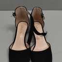 LAURMOSA Girls Dress Shoes Closed Toe Chunky High Heels Ankle Strap Wedding Party Pump Shoes, Size 13
