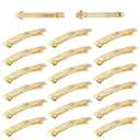 Cinaci 20 Pack 10cm /4 Inch Blank Plain DIY Craft Gold Metal French Hair Barrettes Snap Hair Clips Clasps for Women Girls Teens Hair Accessories (4 Inch)