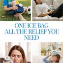 Reusable Ice Pack for Injuries No Leak Hot Water Bag with Washable Cover Adjustable Wrap Refillable Ice Pack for Migraine Back Knees Hand Foot Kids IcePack Bag for Injuries Hot Pack Pain Relief (6 Inch, Light Blue)