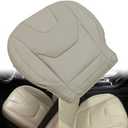 GXARTS Tan Front Driver Side Bottom Replacement Perforated Leather Seat Cover Compatible with Ford Fusion 2013-2017 Fit for Ford Edge 2013 2014 2015 2016 2017