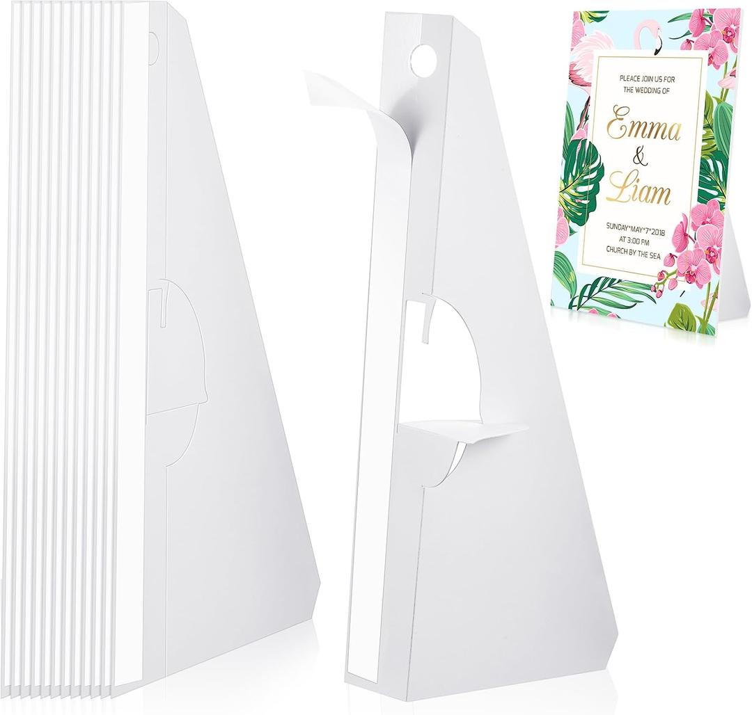 Marspark Poster Stand Self Stick Easel Back Poster Board Stand Convenient Peel and Stick Self Adhesive Easels Display Cardboard Sign(12 Inch,White,12 Pack)