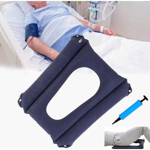 Inflatable Cushions, Breathable Nursing Anti-Bedsore Seat Pad for Bedridden Disabled Elderly for Pain Relif, Use for Toilet Chair, Wheelchair, Shower Chair (Suede)