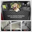 REEVAA Dog Truck Seat Cover for Back Seat, Hard Bottom Dog Hammock for Car, Pet Bed Extender for 2-4 Large Dogs, Waterproof Seat Protector, Universal XL Size Fits for Crew Cab Truck/SUV, Black