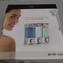 Better Living Clear Choice Shower Dispenser 3 Chamber, Wall Mount Shower Soap Pump Dispenser for Bathroom Hotel Body Wash, No Drill Adhesive, Waterproof Dispenser, 3 x 14.2 oz, Chrome