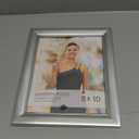 Langdon House 8x10 Silver Picture Frame, Contemporary Glam Photo Frame 8 x 10, Wall Mount or Table Top, Celebration Collection