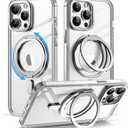 Designed for iPhone 12 Pro Max Case with Magnetic Invisible Stand [Military Drop Protection][Compatible with MagSafe][Great Grip Feeling]Shockproof Slim Heavy Duty Clear Case for iPhone 12 Pro Max 6.7