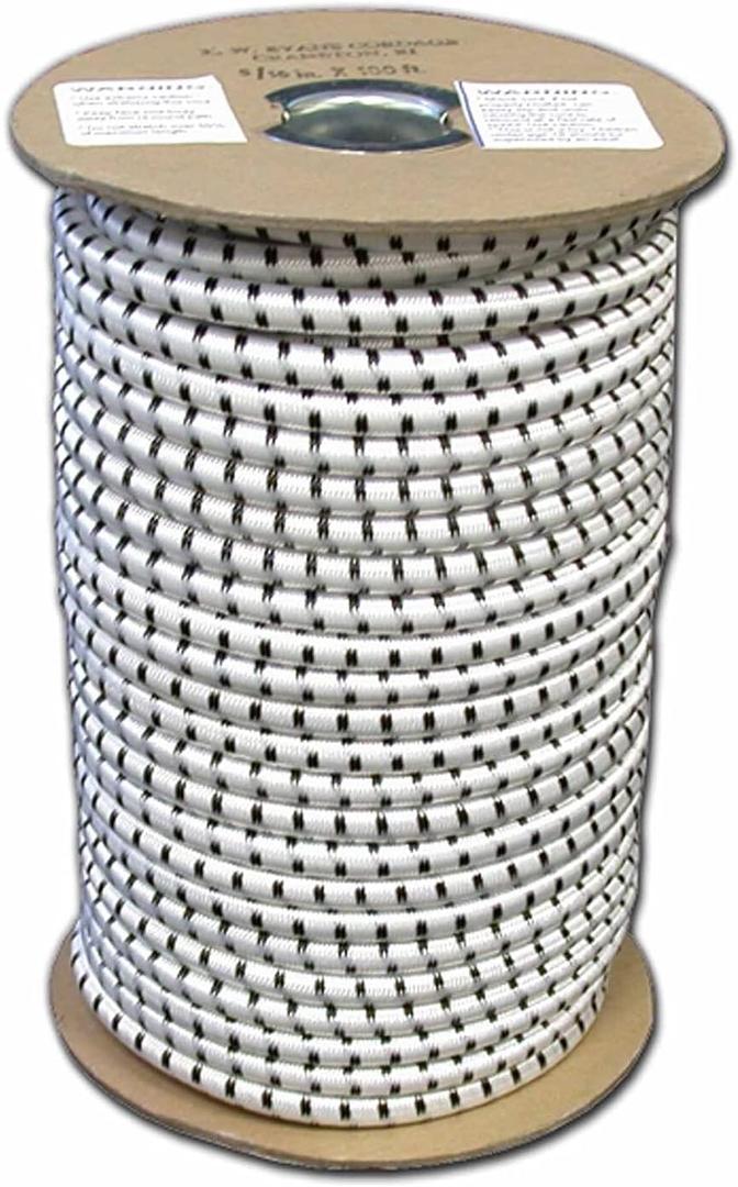 T.W Evans Cordage SC-308-100 3/8-Inch by 100-Feet Elastic Bungee Shock Cord