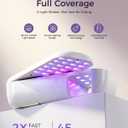 Cordless UV Nail Lamp for Nail Care, Rechargeable Finger Nail Repair Light with 240 Rotatable Panel, Portable Nail Dryer for Gel Polish Touch-Ups, Extensions, Manicure & Pedicure- White