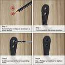 Deezio Heavy Duty Wall Hooks,Stainless Steel Screw On Hooks for Hanging Coats Plants Towels Keys Hats,Waterproof Single Shower Hanger Hooks for Garage Kitchen Bathroom(10 Pack) (Black)