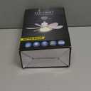 Socket Fan Light, Light Bulb Fan 20.5IN Dimmable, Screw in Socket Fan Ceiling Fan with Light for Garage, Kitchen, Basement (Wood Grain)