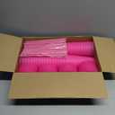 12Pcs Plastic Straw Cups Reusable Glitter Tumbler with Lid 710ml Large Capacity Drinking Cup Safe Fashion Water Bottle Creative Beverage Mug for Party Office Coffee Juice Smoothies ZHAZHAMO (Rose Red)