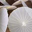 12 Pack Paper White Wedding Umbrella,33 Inch White Umbrella for Wedding,Simple and Exquisite Oil Paper Chinese Umbrellas,Parasol Umbrellas for Wedding Decor DIY Colorful Stage Props