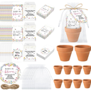 Reallnaive Baby Shower Party Favors Baby in Bloom Envelopes Seed Packets Include 20 Mini Terracotta Pots Seed Packets 20 Self Adhesive Envelopes Thank You Tags Gifts for Party(Wildflower)
