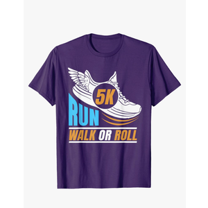5K Marathoner Road Runner Athlete Run Walk Roll 5 Km T-Shirt Size L