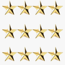 Gold Point Star Lapel Pins, Enamel Pin Set (1 In, 12 Pack)