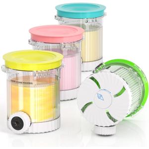 4 Pack for Ninja Creami Swirl Pints and Lids Compatible with Ninja NC700 Series, NC701, NC701C, Creami Containers for Swirl Ice Cream & Soft Serve Makers, BPA-Free, Dishwasher Safe