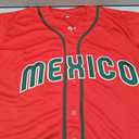 Men's Mexico 7 Button Down Jersey Short Sleeve Hipster 80S 90S Hip Hop Baseball jersey