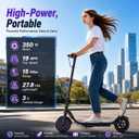 Electric Scooter for Adults, Teens & Big Kids, 350W-500W Motor, 10Mph-21 MPH & 10-28 Miles Max Range, 6.5 to 10 inch Tires, Portable Lightweight E-Scooter