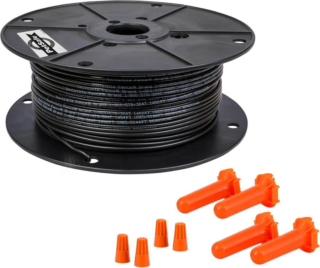 PetSafe Boundary Wire, 500 Foot Spool of Solid Core 16-Gauge Copper Wire, In-Ground Pet Fence Wire, Colors May Vary(no bolts)