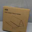 KDD Tablet Pillow Holder, Foldable iPad Stand for Lap, Bed and Desk -Tablet Soft Pad Dock with Pocket & Stylus Mount Compatible with iPad Pro 12.9, 10.5, 9.7 Air Mini 6 5 4 3, Galaxy Tab,E-Reader