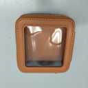 Popvibe Clear Makeup Bag Travel Cosmetic Case Transparent Toiletry Bag with Zipper, Portable Make Up Organizer Traveling Compact Car Bag for Essentials (Brown)