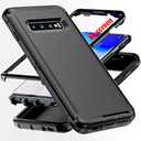 AYMECL for S10 Case,[Military Grade] 3 in 1 Full Body Shockproof Dust/Drop Proof Heavy Duty Protection Cover,for Samsung Galaxy S10 6.1 Inch,Black