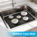Silicone Sink Mat 19" x 19", Waterproof Kitchen Mat for Sink, Counter and Cabinet