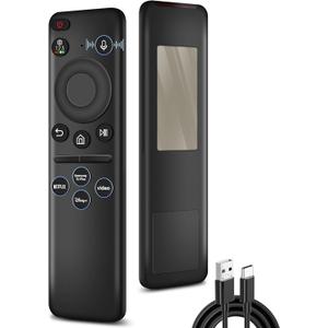Replacement for Samsung TV Remote, for All 2019-2025 Samsung Remote Control for Smart TV with Voice Control, with Rechargeable Solarcell, USB-C Charging
