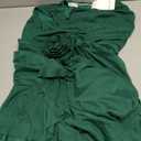 BeryLove Summer Wedding Guest Mesh Dresses Cocktail Formal Bodycon Ruffle Party High Low Dress (Green, L)