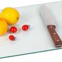 Murrey Home Glass Cutting Board for Kitchen Counter, Tempered Glass Chopping Boards Dishwasher Safe, Small Clear Countertop Tray, Scratch Resistant, Heat Resistant, Non Toxic, Clear, 16"x12" (15.7"L x 11.8"W)